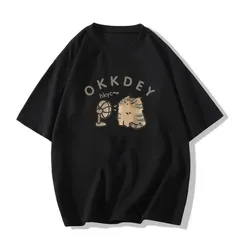 レディースネコTシャツ（ブラック/Mサイズ/Ｌサイズ/XＬサイズ/2XLサイズ春夏秋半袖かわいい猫Ｔゆったりオーバーサイズ