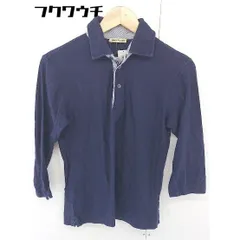 ◇ JOURNAL STANDARD ジャーナルスタンダード 七分袖 ポロシャツ サイズM ネイビー メンズ  【中古】 【1109080006298】