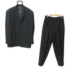 良品 90’s COMME des GARCONS コムデギャルソンオムプリュス ジャケット×パンツ スーツ セットアップ PJ-10002M/PP-10001M ブラック メンズ 古着 中古 USED