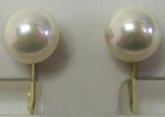極美品 K18 18金イエローゴールド イヤリング パール6.5mm アコヤ真珠