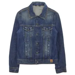 美品 ドルチェ＆ガッバーナ 現行黒タグ メタルロゴ革パッチ デニム ジャケット 44 Gジャン