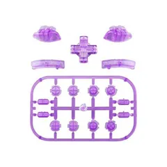 ジョイコンに対応用ボタン部品、D-padABXYキーSR SL L R ZR ZLトリガーボタンスプリング、Switch (クリアパープル)