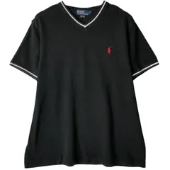 古着 ラルフローレン Ralph Lauren POLO by Ralph Lauren Vネック 鹿の子 リンガーTシャツ メンズL相当/eaa578545