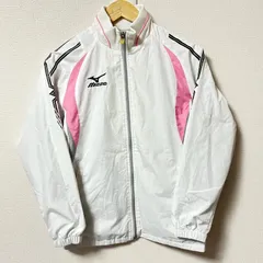 (^w^)b MIZUNO ミズノ ウインドブレーカー ジャンパー ブルゾン アウター ロゴ刺繍 裏起毛 ブレスサーモ 防寒 スポーツ 運動 トレーニング アウトドア ホワイト 白 レディース サイズM