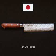 VG10 ダマスカス 三徳包丁185mm 茶柄 G1706E 月光作 - メルカリ