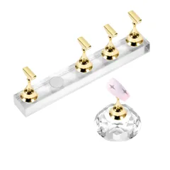 【数量限定】ネイル練習 マニキュア工具 ネイルホルダー 展示用 アクリル製ネイル台座 チップスタンド ジェルネイル 5本セット ゴルード ネイルスタンド 磁気 ネイルチップスタンド Annhuaのサムネイル
