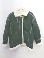 ■ SNIDEL スナイデル スエード調 裏ボア ジップアップ 長袖 ブルゾン ジャンパー サイズF ブラック レディース P  【1402080019344】