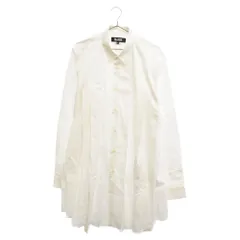 BLACK COMME des GARCONS (ブラックコムデギャルソン) プリーツロングシャツ 長袖シャツ 1Z-B001 ホワイトのサムネイル