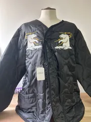 Houston ヒューストン EMBROIDERY M-65 JACKET LINER /BLACK / XL