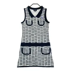 サイズ：0 PEARLY GATES パーリーゲイツ  ノースリーブワンピース リボン総柄 ネイビー系 [240101509230] ゴルフウェア レディース ストスト