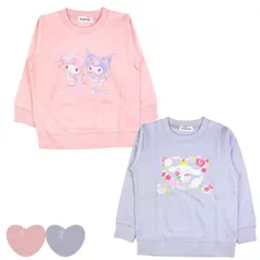 サンリオ　シナモンロール　マイメロディ　裏起毛 長袖トレーナー　スウェット 子供服  女児 女の子 キャラクター