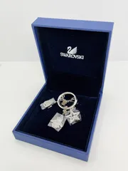 Swarovski/スワロフスキー　ブローチ　チャーム　ハートモチーフ/スターモチーフ　シルバー