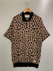 【中古品】WACKO MARIA ワコマリア LEOPARD JACQUARD KNIT POLO SHIRT ニットポロシャツ 【142-250902-AS-53-min】