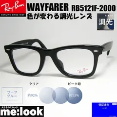 ReVision 調光ブルー x RayBan レイバン クラシック WAYFARER ウェイファーラー 眼鏡 メガネ フレーム サングラス RB5121F-2000-SUNBL-50 RX5121F-2000-SUNBL-50