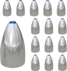 PLEAVIT バレットシンカー チューブ入り テキサスリグ 釣り 鉛 ワーム 仕掛け 30g 15個(マルチカラー, FREE)