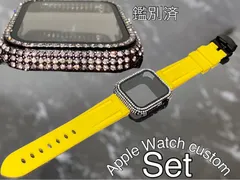 ブラック　イエロー　アップルウォッチ ケースカバーApple Watch. Dラバーベルト ラバーバンド キラキラカバー ケース 鑑別済み 最高品質