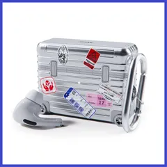 miak AirPods Pro (第2世代/第1世代）ケース カバー キャリーケース [ ハードケース スピーカーホール LED表示対応 ] MA24914APP2 シルバー【 国内正規品 】