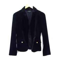 ボナジョルナータ BUONA GIORNATA トッパー ジャケット ベロア 無地 シンプル L ブラック 黒 /HT2のサムネイル
