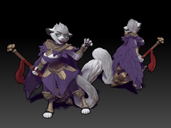 Twin Goddess | Kizi, Tabaxi Cleric 32mm | タバクシー クレリック 3dプリントミニチュア TRPG
