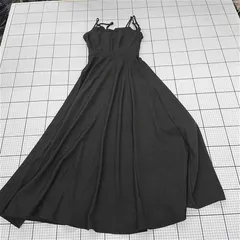 ◇ ⊇ Louere ルエレ フレア キャミソール ロング ワンピース サイズＭ ダークグレー系 レディース E  【1508270009840】