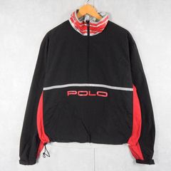 POLO Ralph Lauren ハーフジップ ナイロンジャケット BLACK L