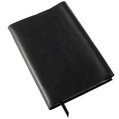 a5 防水レザー ― 上質感のある合皮の高級本カバー（文芸書 参考書 専門書） サイズ調整可能 gogesブックカバー 厚め対応可 しおり付き 軽量 おしゃれ（a5 クロ）