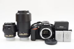L242242)Nikon D5600 NIKKOR 18-55mm F3.5-5.6 G VR 70-300mm F4.5-6.3 G ED VR ダブル レンズキット デジタル 一眼レフ カメラ