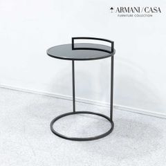 【中古品】ARMANI CASA アルマーニ カーサ BENOIT ブノワ サイド コーヒー テーブル ブラック