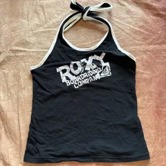 y2k 00s archive Roxyロゴホルターキャミ　平成ギャル　渋谷