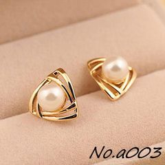 ピアス トライアングル パールピアス ゴールド 大人
