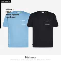 フラグメントモンクレール フラグメント コラボライン 未使用 ロゴTシャツ ブラック S