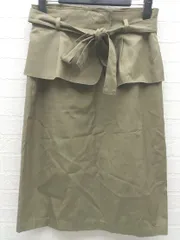 ◇ ◎ LAISSE PASSE レッセパッセ ベルト付 ロング タイト スカート サイズ36 カーキ レディース  【1002800522033】