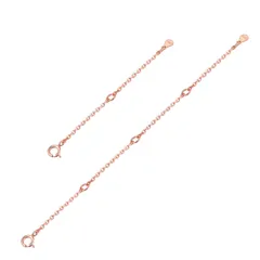 【数量限定】アクセサリー パーツ 延長 ネックレス 引き輪 2本セット 10cm 5cm ピンクゴールド アジャスターチェーン ChicSilver
