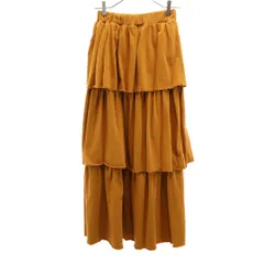 FREAK'S STORE フリークスストア ロング丈 ティアードスカート F キャメル 天竺 レディース 古着