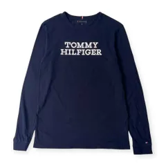 TOMMY HILFIGER トミーヒルフィガー 立体デザイン 長袖Tシャツ 176/ネイビー メンズ