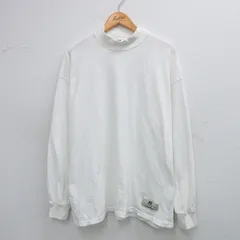 XL/古着 ラッセル 長袖 ビンテージ Tシャツ メンズ 00s 無地 大きいサイズ コットン モックネック ハイネック 白 ホワイト 25jul28 中古のサムネイル