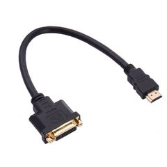 HDMI(オス)-DVI(メス)変換アダプター  25cm HDMI変換ケーブル
