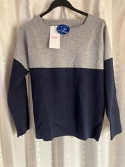 BEAMS HEART ネイビー 長袖ニットセーター FREEサイズ