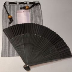 新品信玄袋＆扇子セット　和装や洋装に如何でしょうか。プレゼントにも最適です！