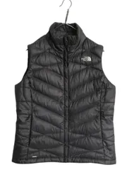 【お得なクーポン配布中!】 US企画 ノースフェイス ナイロン ダウン ベスト レディース M The North Face フルジップ キルティング 550フィル アウトドア 重ね着 濃灰