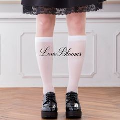 [무료 배송] 시어 하이 양말 스타킹 화이트 화이트 여성 양말 양산형 지뢰계 코스프레 유메 귀여운 공주 계열 후저 후저 신발