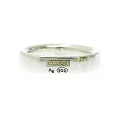 【中古】GUCCI グッチ シルバー ロゴ リング 8.5g 925刻印 412242 リング・指輪