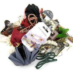 ヘアアクセサリー 49点セット 未使用有 リボン クリップ バレッタ等 髪飾り まとめて まとめ売り 大量 レディース 【中古】