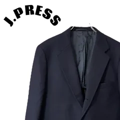 J.PRESS ジェイプレス ネイビー 紺 シングル 2ボタン テーラードジャケット ウール100% オンワード樫山 C-98 Lサイズ相当 メンズ 上質素材 ビジネス 0000625OC