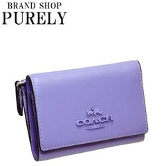 コーチ 財布 レディース COACH 折り財布 レザー マイクロ ウォレット CP260 SV/IZ ライトバイオレット