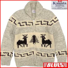 カウチン セーター kanata ニット M カナダ製 カナタ ハンドニット グレー 鹿柄 カウチンセーターサイズM一覧←SEULB屋着古← HN2219のサムネイル