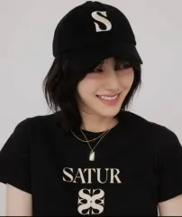 SATUR セター　キャップ　帽子　韓国　ブラック 韓国SATUR セター】Vintage Casual Ball cap (SATUR/キャップ