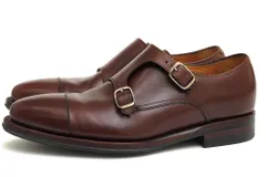 美品■ジャランスリワヤ【28.0】ダブルモンク カーフレザー ブラウン 茶 革靴 ビジネスシューズ | 98763 / COGNAC HIGH SHINE (LEATHER SOLE