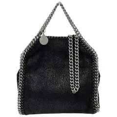 ステラ・マッカートニー Stella McCartney バッグ レディース ブランド ファラベラ ハンドバッグ ショルダーバッグ 2way ポリエステル タイニー トートバッグ ブラック シルバーチェーン チェーンショルダー ミニバッグ 斜めかけ 【中古】