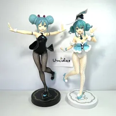 初音ミク　フィギュア　バニーガールホワイト・ブラック　白うさぎ　３体　⑩　セット 白うさぎ姿の『初音ミク』がバニーガールのプライズフィギュア